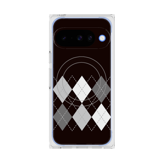 Premium Square Case with Pixelsnap［ Nordic Argyle - Black ］