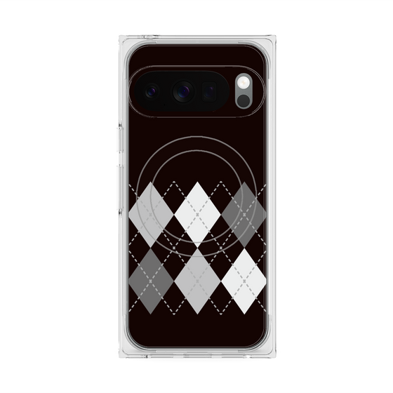 Premium Square Case with Pixelsnap［ Nordic Argyle - Black ］
