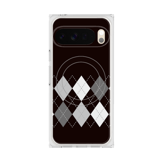 Premium Square Case with Pixelsnap［ Nordic Argyle - Black ］