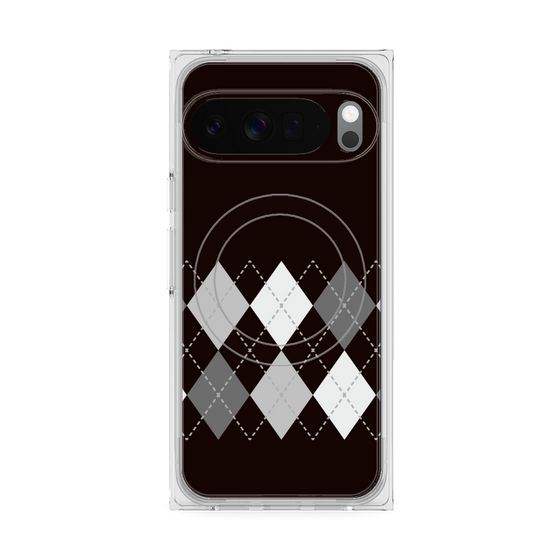 Premium Square Case with Pixelsnap［ Nordic Argyle - Black ］