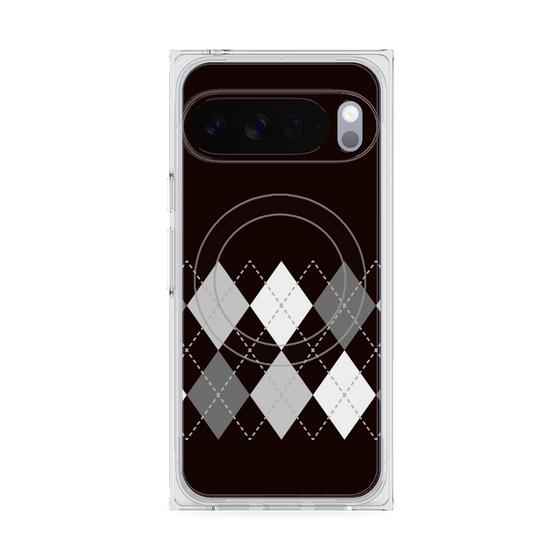 Premium Square Case with Pixelsnap［ Nordic Argyle - Black ］
