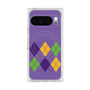 Premium Square Case with Pixelsnap［ Nordic Argyle - Purple ］