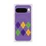 Premium Square Case with Pixelsnap［ Nordic Argyle - Purple ］