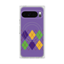 Premium Square Case with Pixelsnap［ Nordic Argyle - Purple ］