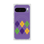 Premium Square Case with Pixelsnap［ Nordic Argyle - Purple ］