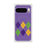 Premium Square Case with Pixelsnap［ Nordic Argyle - Purple ］