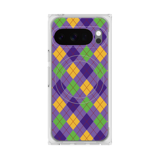 Premium Square Case with Pixelsnap［ Argyle - Purple ］