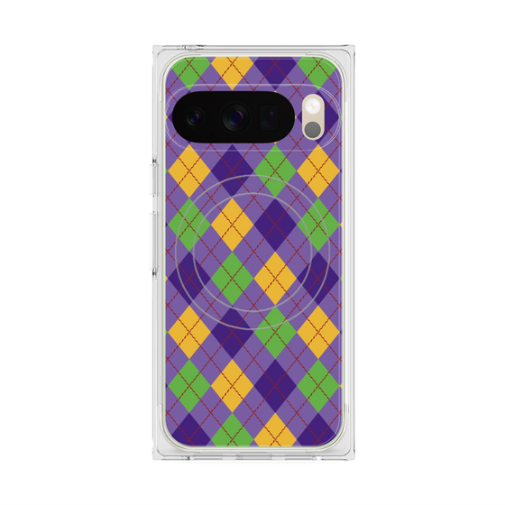 Premium Square Case with Pixelsnap［ Argyle - Purple ］