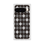 Premium Square Case with Pixelsnap［ Argyle - Black ］
