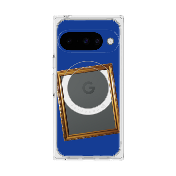 Premium Square Case with Pixelsnap［ Photo Frame - Blue ］