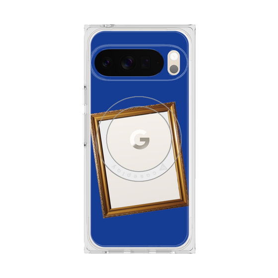 Premium Square Case with Pixelsnap［ Photo Frame - Blue ］