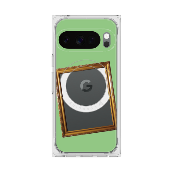 Premium Square Case with Pixelsnap［ Photo Frame - Light Green ］
