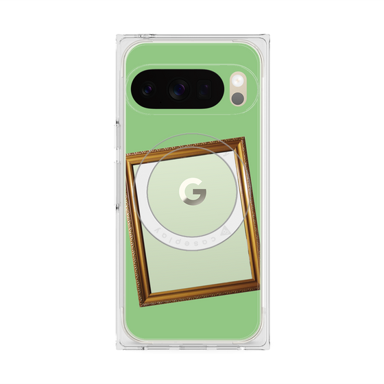 Premium Square Case with Pixelsnap［ Photo Frame - Light Green ］