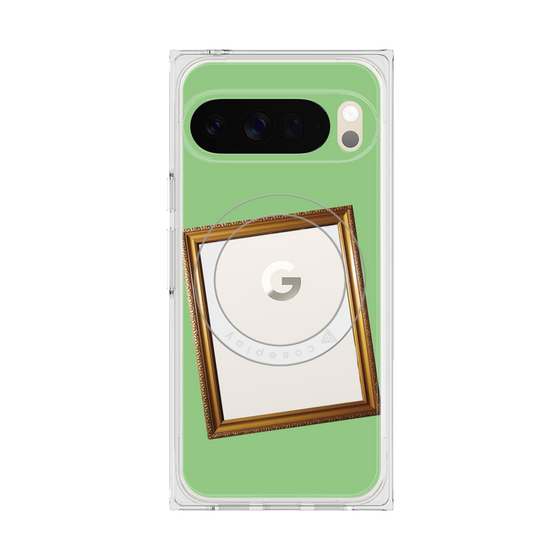 Premium Square Case with Pixelsnap［ Photo Frame - Light Green ］