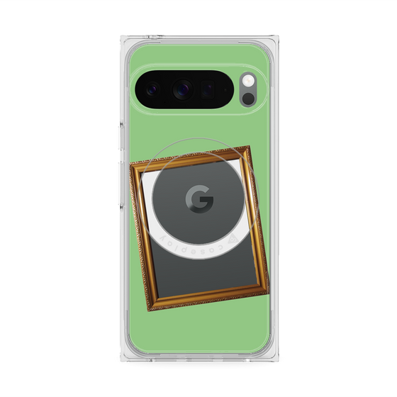 Premium Square Case with Pixelsnap［ Photo Frame - Light Green ］