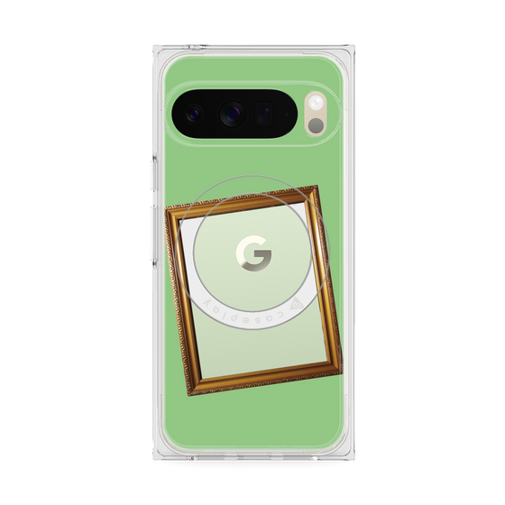 Premium Square Case with Pixelsnap［ Photo Frame - Light Green ］