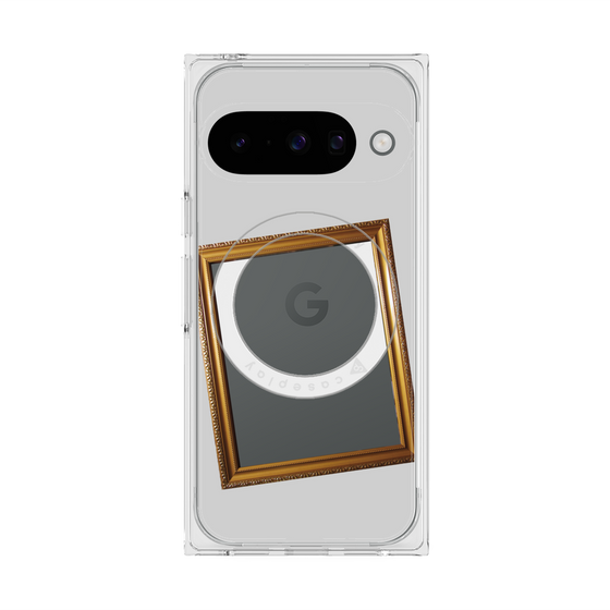 Premium Square Case with Pixelsnap［ Photo Frame - Light Gray ］