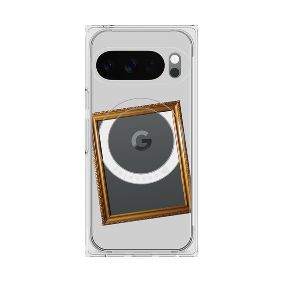 Premium Square Case with Pixelsnap［ Photo Frame - Light Gray ］