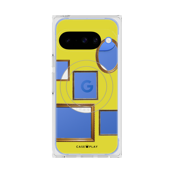 Premium Square Case with Pixelsnap［ Photo Frames - Yellow ］