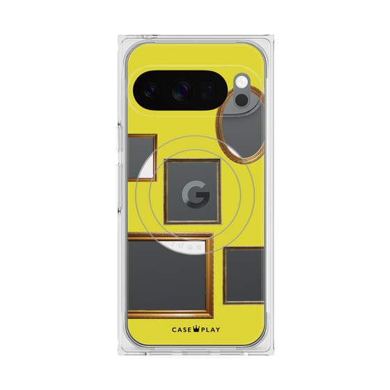 Premium Square Case with Pixelsnap［ Photo Frames - Yellow ］