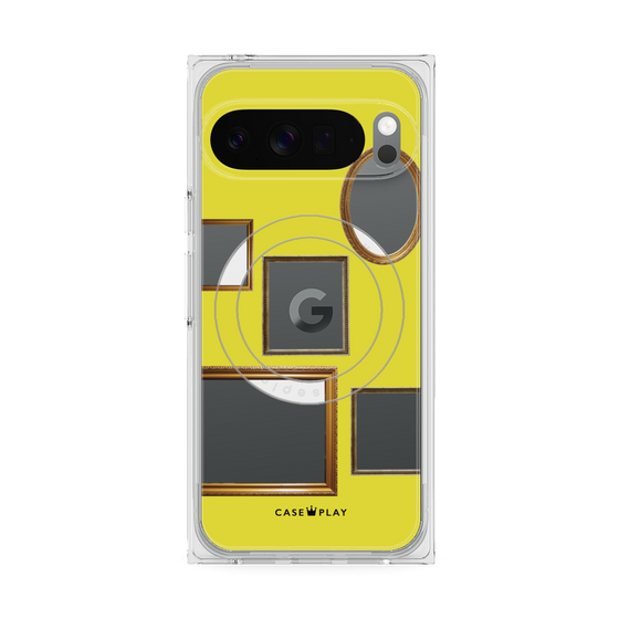 Premium Square Case with Pixelsnap［ Photo Frames - Yellow ］