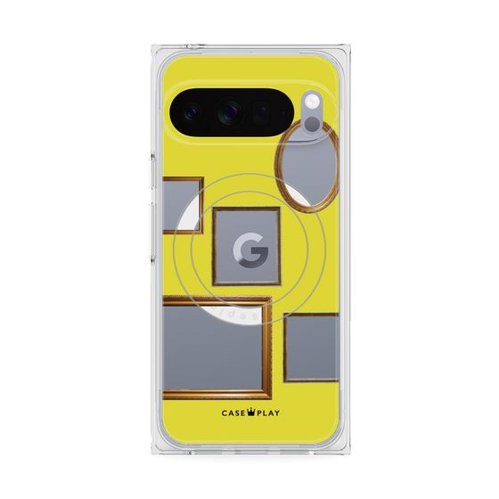 Premium Square Case with Pixelsnap［ Photo Frames - Yellow ］