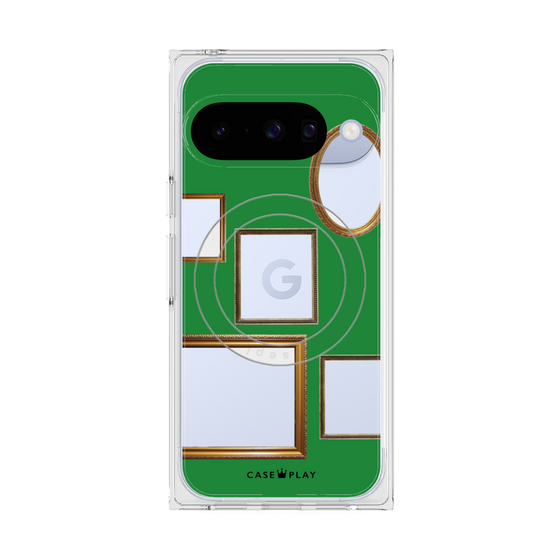 Premium Square Case with Pixelsnap［ Photo Frames - Green ］