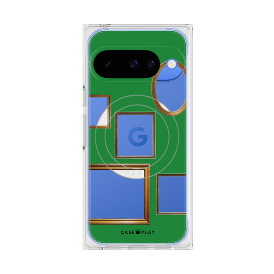 Premium Square Case with Pixelsnap［ Photo Frames - Green ］