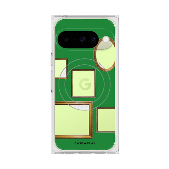 Premium Square Case with Pixelsnap［ Photo Frames - Green ］