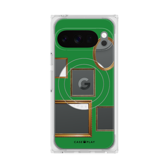 Premium Square Case with Pixelsnap［ Photo Frames - Green ］