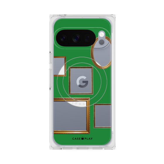 Premium Square Case with Pixelsnap［ Photo Frames - Green ］