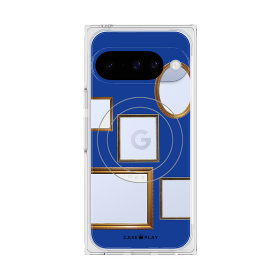 Premium Square Case with Pixelsnap［ Photo Frames - Blue ］