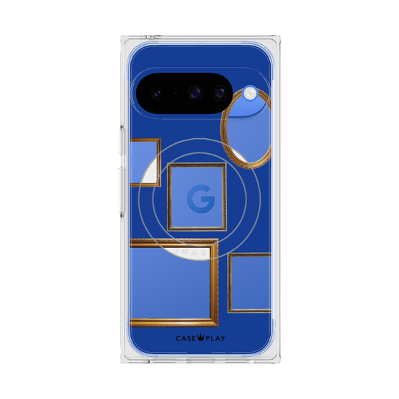 Premium Square Case with Pixelsnap［ Photo Frames - Blue ］