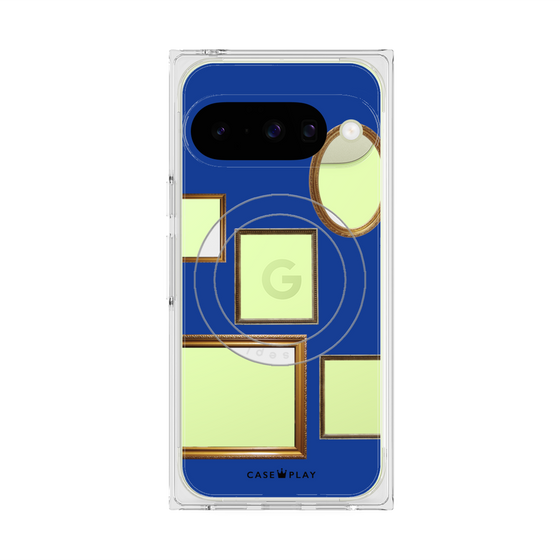 Premium Square Case with Pixelsnap［ Photo Frames - Blue ］