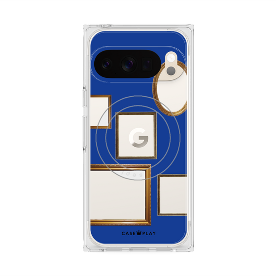 Premium Square Case with Pixelsnap［ Photo Frames - Blue ］