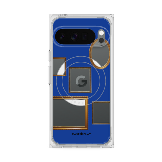 Premium Square Case with Pixelsnap［ Photo Frames - Blue ］