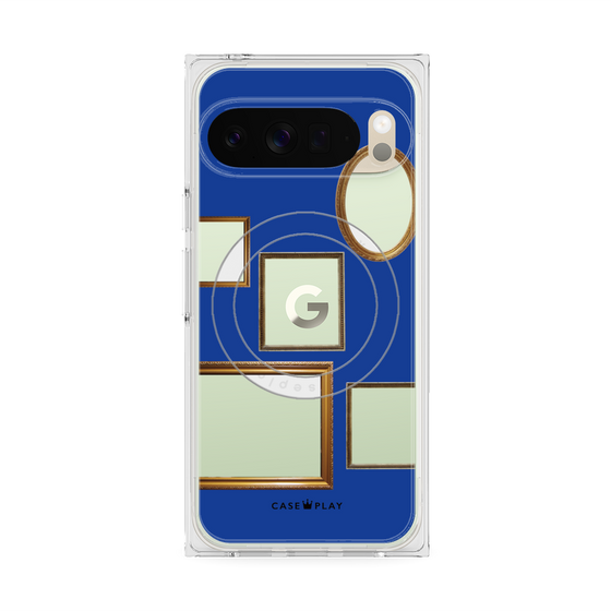 Premium Square Case with Pixelsnap［ Photo Frames - Blue ］