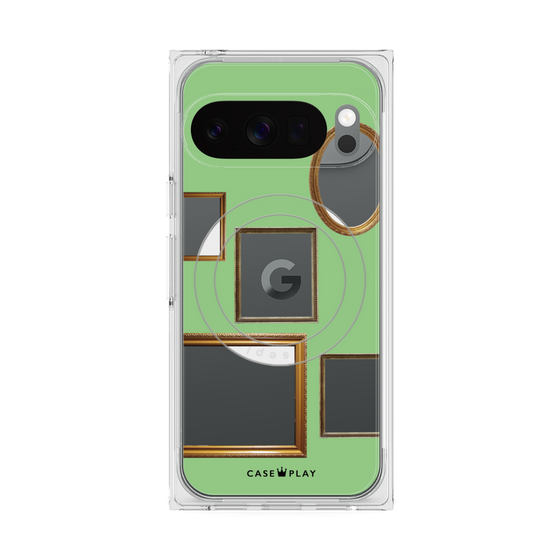 Premium Square Case with Pixelsnap［ Photo Frames - Light Green ］