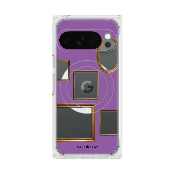 Premium Square Case with Pixelsnap［ Photo Frames - Purple ］