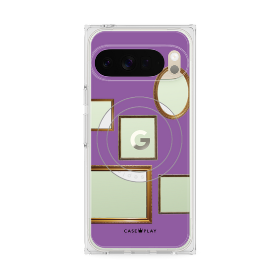 Premium Square Case with Pixelsnap［ Photo Frames - Purple ］