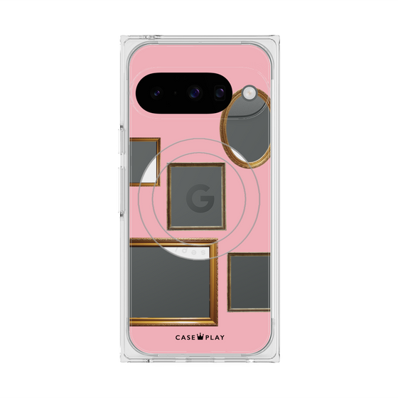 Premium Square Case with Pixelsnap［ Photo Frames - Pink ］