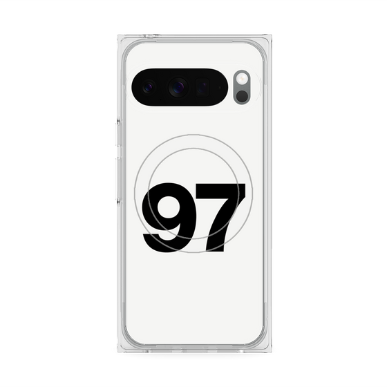 Premium Square Case with Pixelsnap［ No.97 - White ］