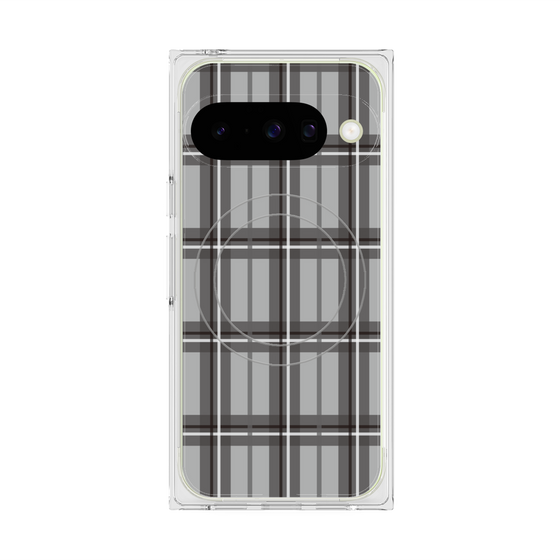 Premium Square Case with Pixelsnap［ Tartan Check - Gray ］