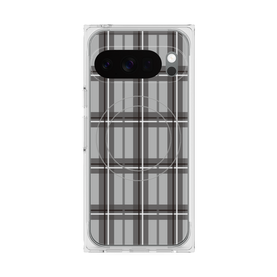 Premium Square Case with Pixelsnap［ Tartan Check - Gray ］