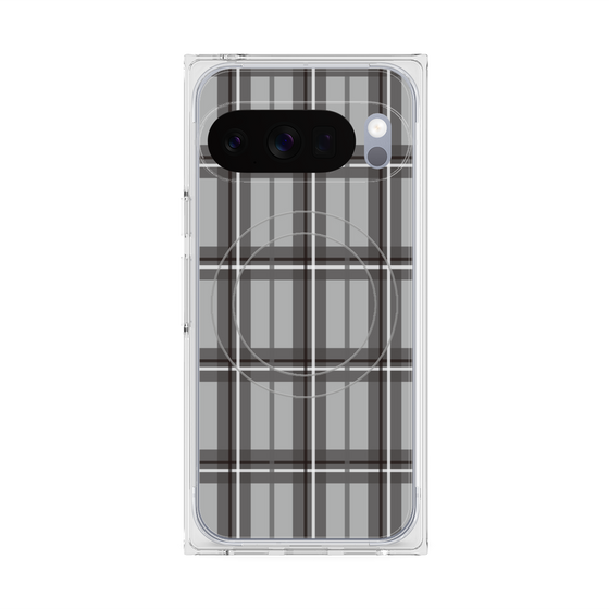 Premium Square Case with Pixelsnap［ Tartan Check - Gray ］