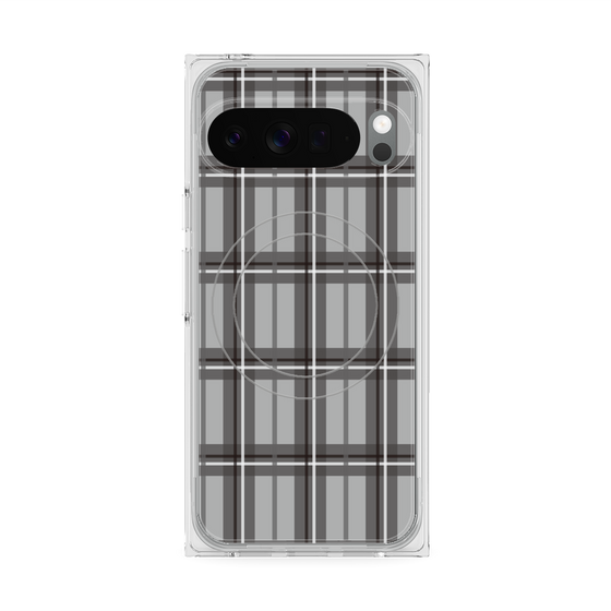 Premium Square Case with Pixelsnap［ Tartan Check - Gray ］