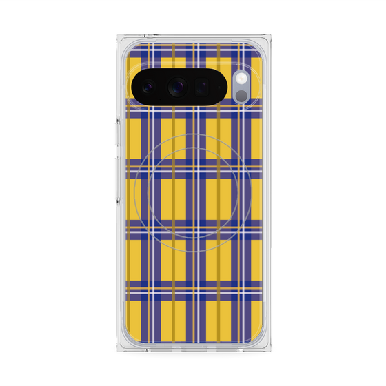 Premium Square Case with Pixelsnap［ Tartan Check - Yellow ］