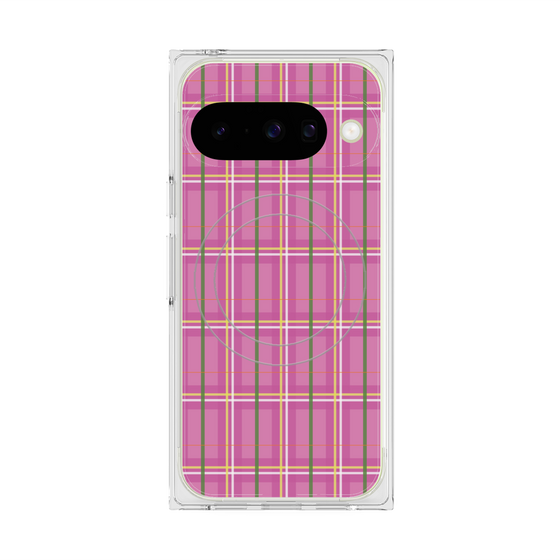 Premium Square Case with Pixelsnap［ Tartan Check - Pink ］