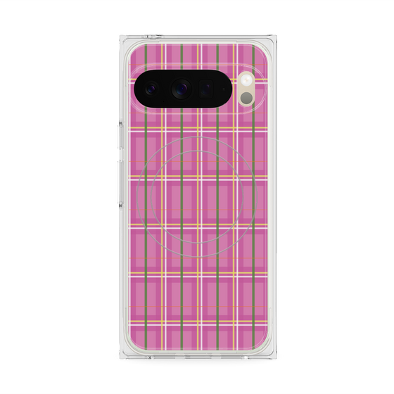 Premium Square Case with Pixelsnap［ Tartan Check - Pink ］