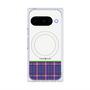 Premium Square Case with Pixelsnap［ CASEPLAY Tartan Check - Purple ］